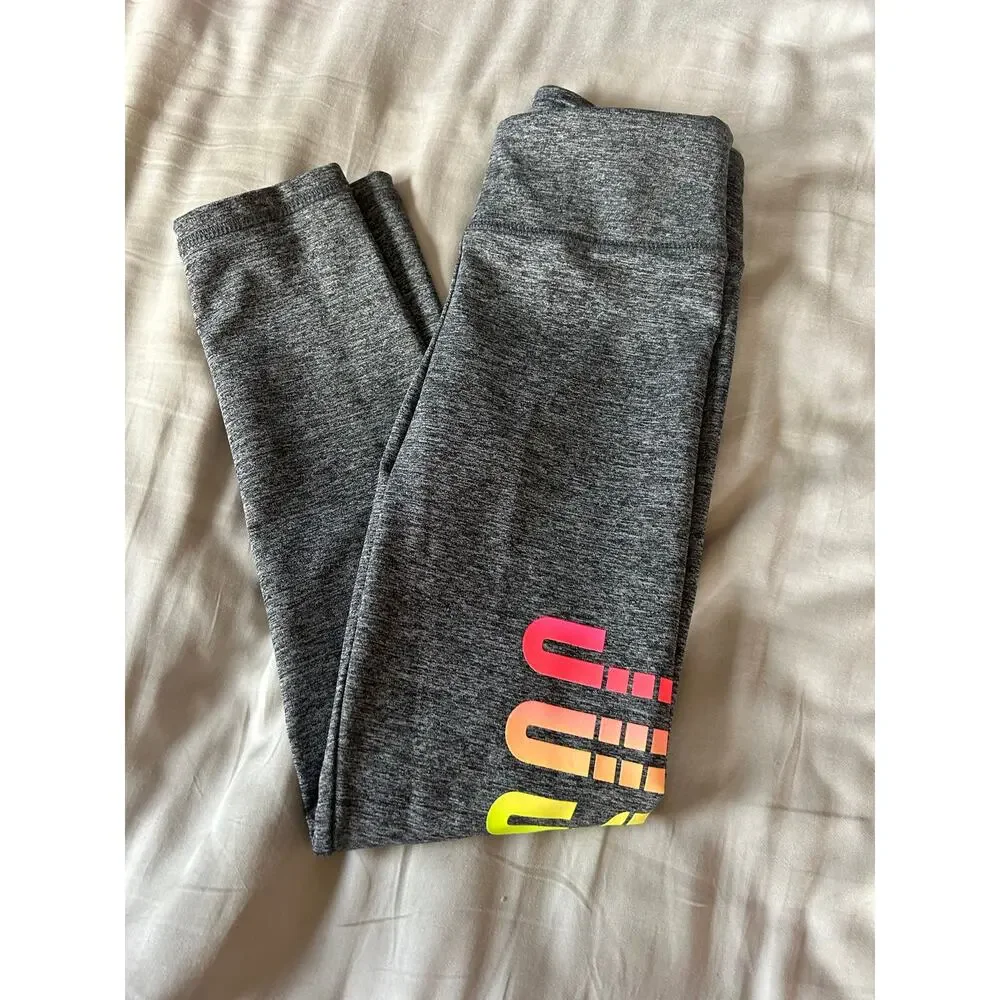 Justice grey athletic leggings size 8